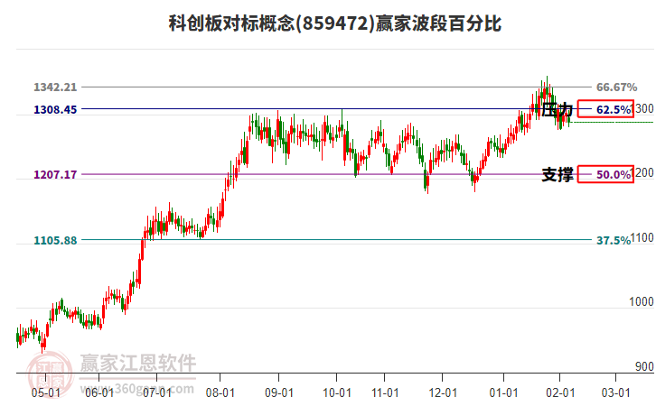 科創(chuàng)板對標概念贏家波段百分比工具