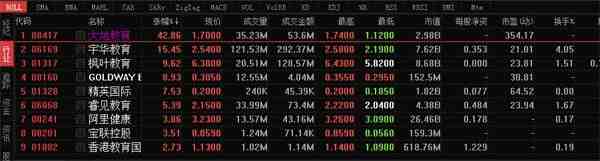 大地教育股價(jià)突然飛起