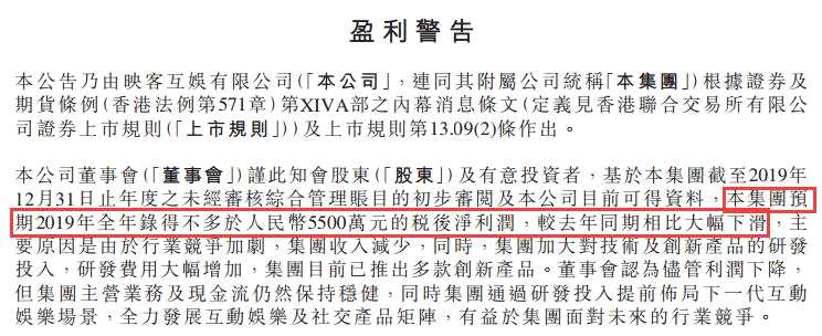 映客2019凈利斷崖式下滑至5500萬，直播收益減少是主因，市值已跌去近七成