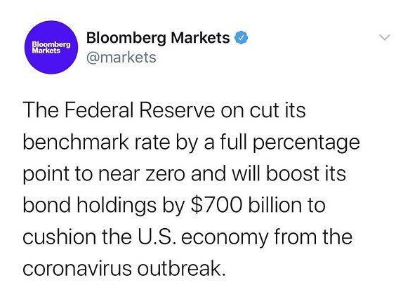 美联储利率降至零