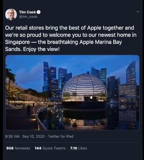 苹果首家水上商店 苹果在新加坡的三家零售店分别在哪？