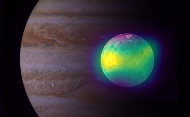 木星-月亮-木卫一合成图像
