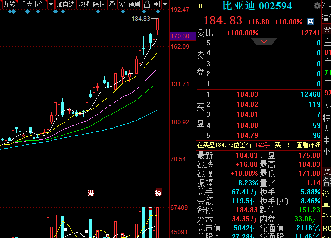 比亚迪涨停封板原因,比亚迪涨停后怎么走,比亚迪为什么会股价大涨