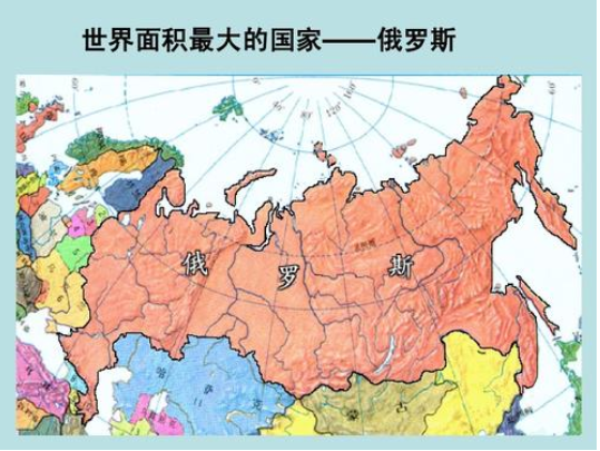 世界上最大的国家是俄罗斯,中国的土地面积是第三大国家.