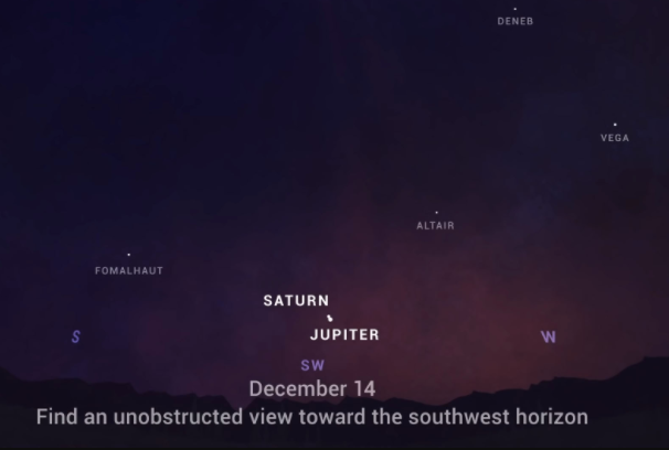 木星与土星的“伟大结合”将在冬至形成“圣诞节之星”
