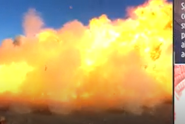 SpaceX着陆时爆炸