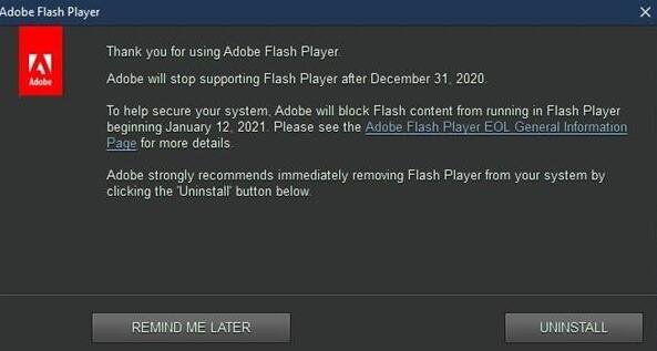 Windows10将永久删除FlashPlayer.jpg