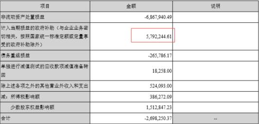 非經(jīng)常性損益