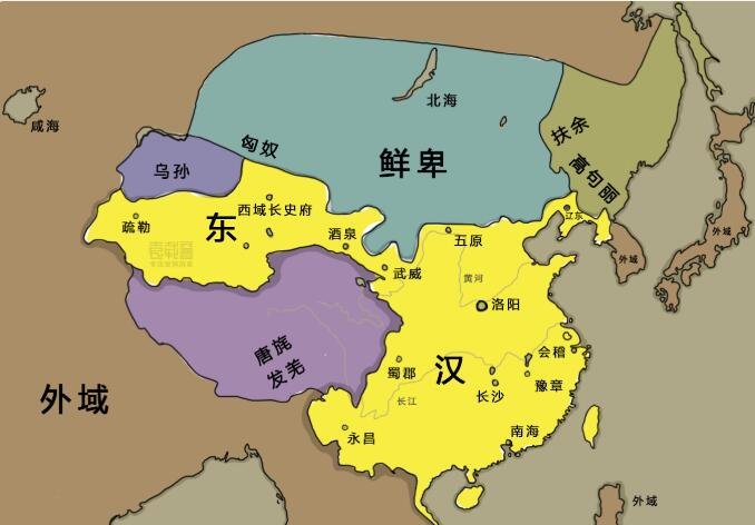 东汉地图，东汉是怎么建立的？东汉是谁建立的？东汉都城是哪？