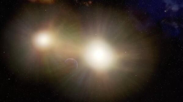此图显示了双星系统中的两颗恒星产生的光如何可能掩盖地球大小的行星.jpg