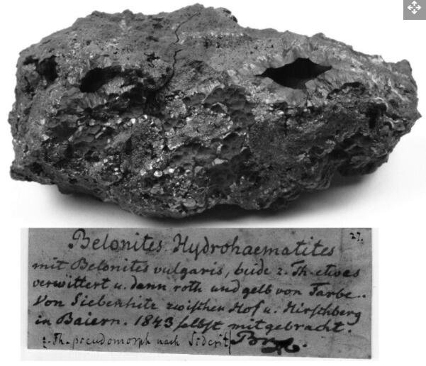 德国矿物学家 August Breithaupt 于 1843 年发现的水赤铁矿标本，并在新研究中进行了分析.jpg