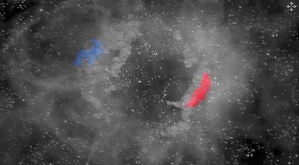 银河系中两个著名的分子云，英仙座（红色）和金牛座（蓝色），位于一个巨大的星际气泡的边缘，为恒星形成的过程提供了新的线索.jpg