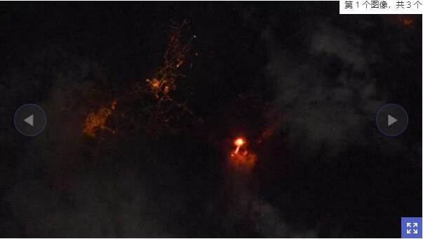 从宇航员和卫星照片中可以看到拉帕尔马火山爆发的地狱般 的美景.jpg