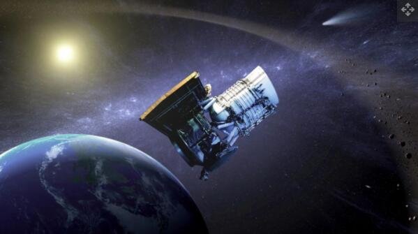 一位艺术家对 NEOWISE 任务的描绘，该任务在作为 WISE 完成天体物理学任务后开始寻找小行星.jpg