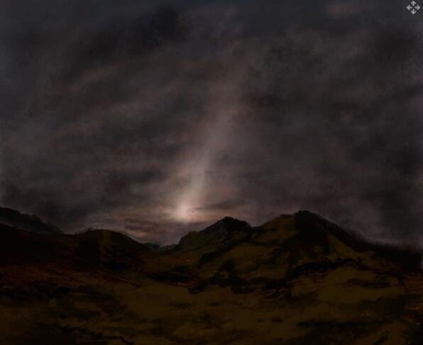 艺术家对 Kepler-69 c 行星表面黄道光的描绘.jpg