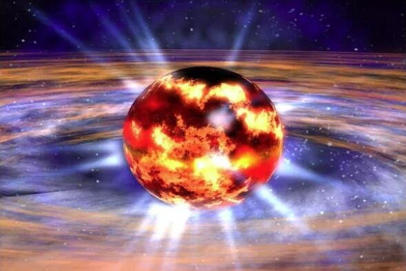中子星是在巨星在超新星中死亡并且它们的核心坍塌时产生的，质子和电子基本上相互融合形成中子.jpg