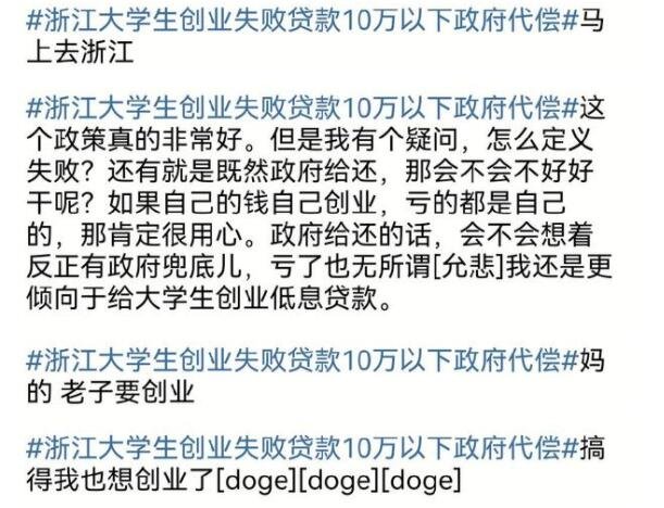 浙江大学生创业失败政府可帮还贷.jpg