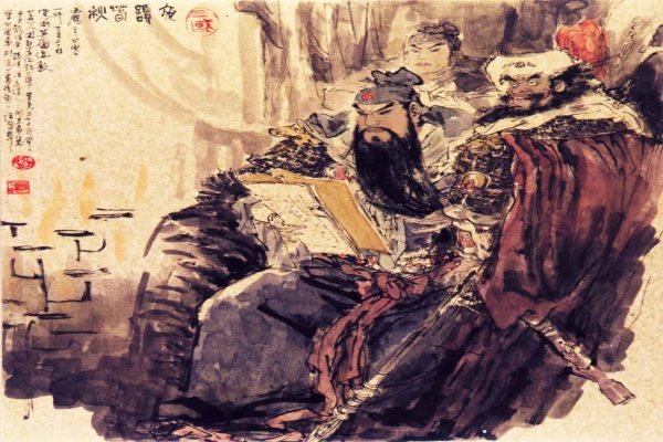 夜读春秋，三国志中对关羽夜读春秋记载，关羽夜读的是春秋一书吗