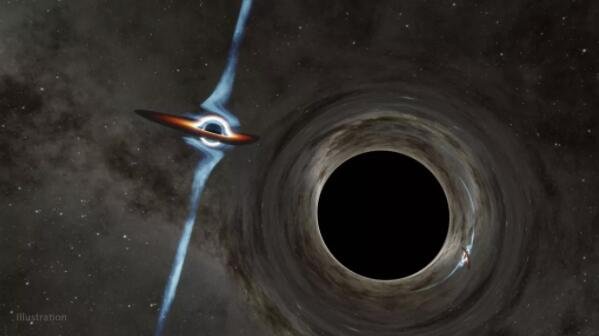 两个巨大的黑洞即将发生碰撞，这将动摇时空结构.jpg