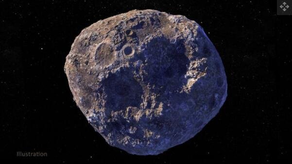 艺术家对富含金属的小行星普赛克的描绘.jpg
