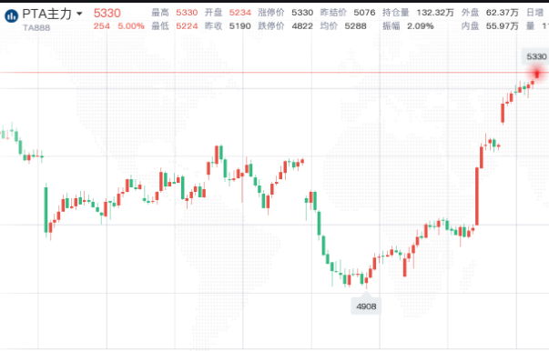 pta漲停是百分之幾