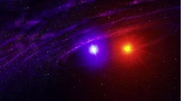 艺术家对双星系统的印象，类似于新第三系统中心的一对恒星.jpg